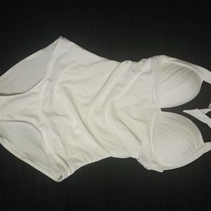 White halter bathing suit